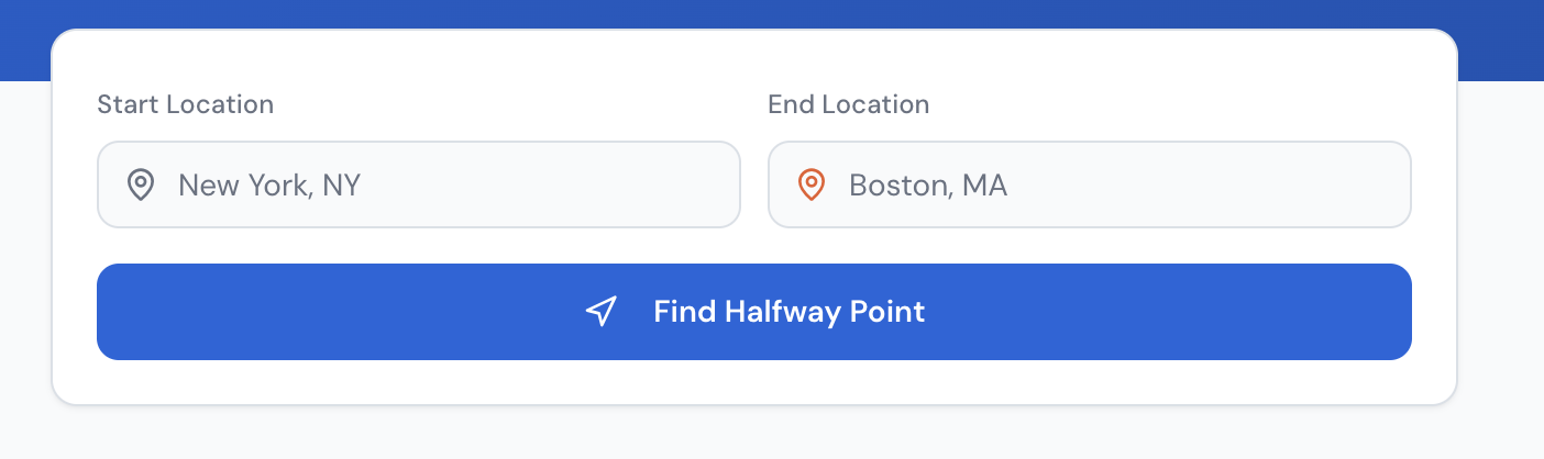 Halfway Point Calculator: Driving Midpoint Between Two US Cities