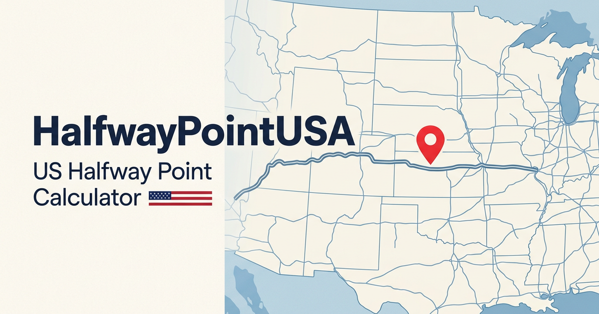 US Halfway Point Calculator – Find the Midpoint of Any Road Trip